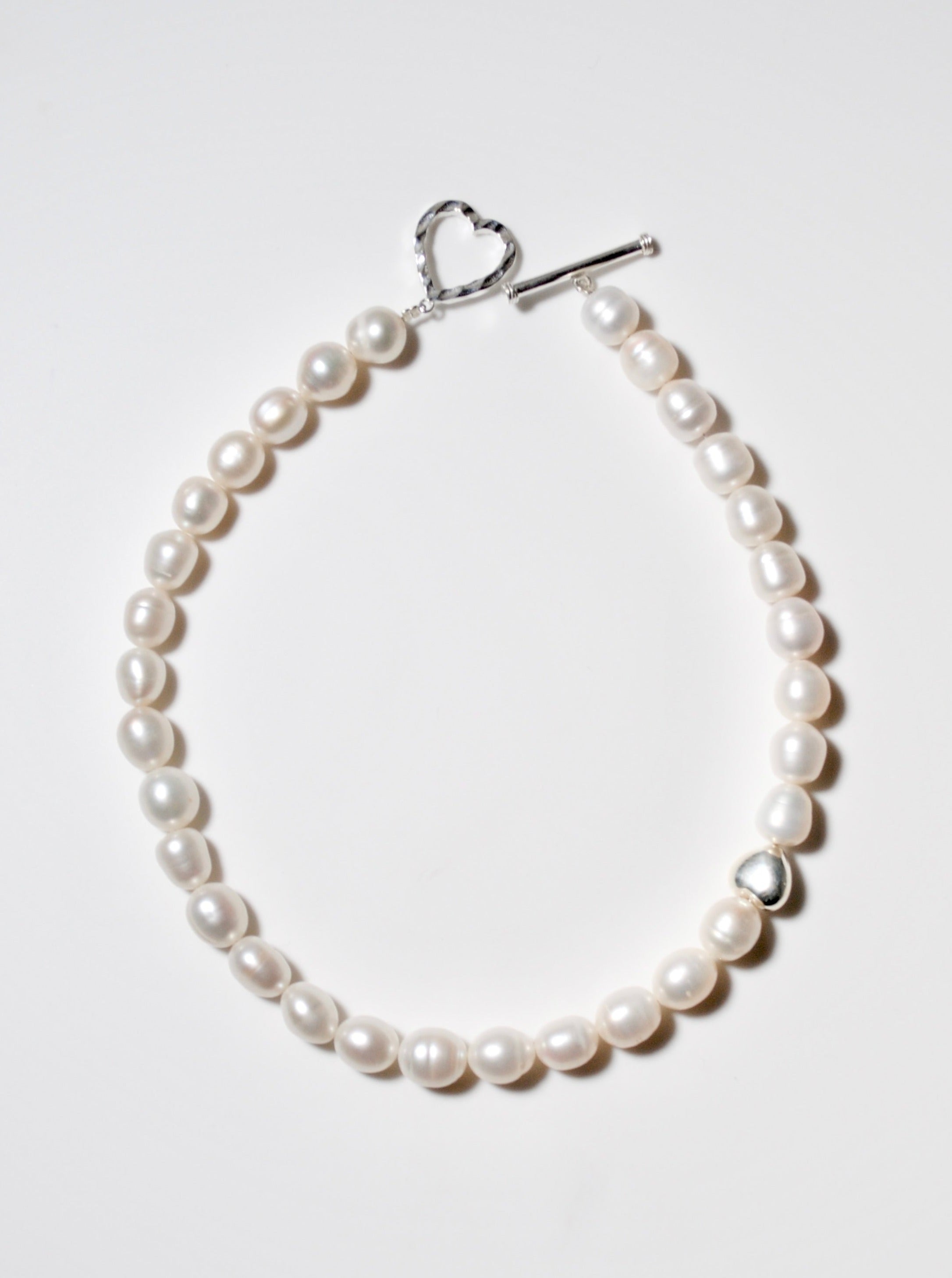 パール/silver) heart mantel pearl necklace – ödül