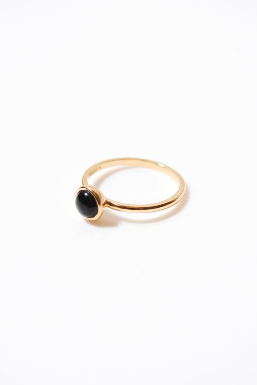 (ブラックオニキス/gold) hemisphere basic circle ring