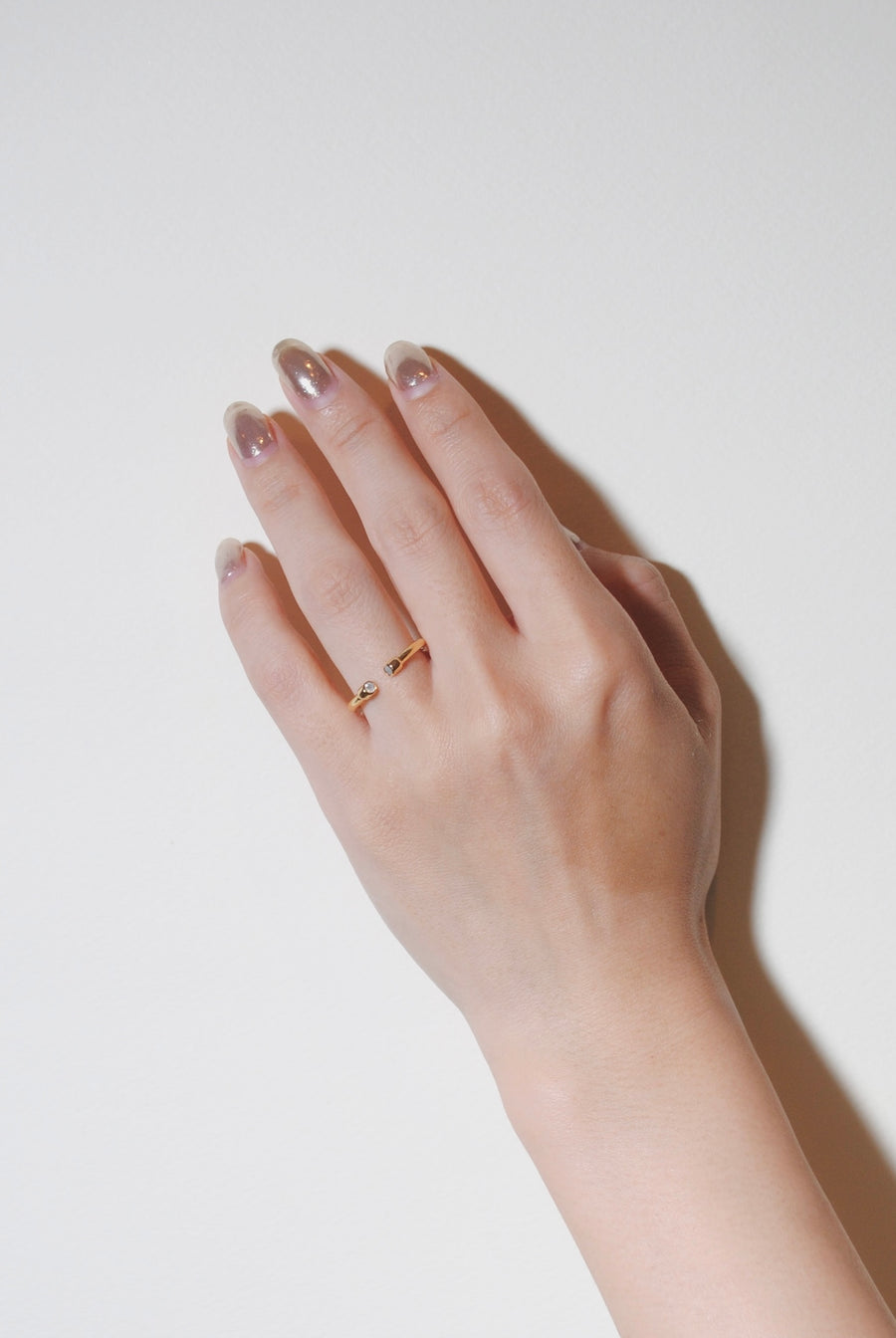 (ペリドット/gold) 2way milano ring