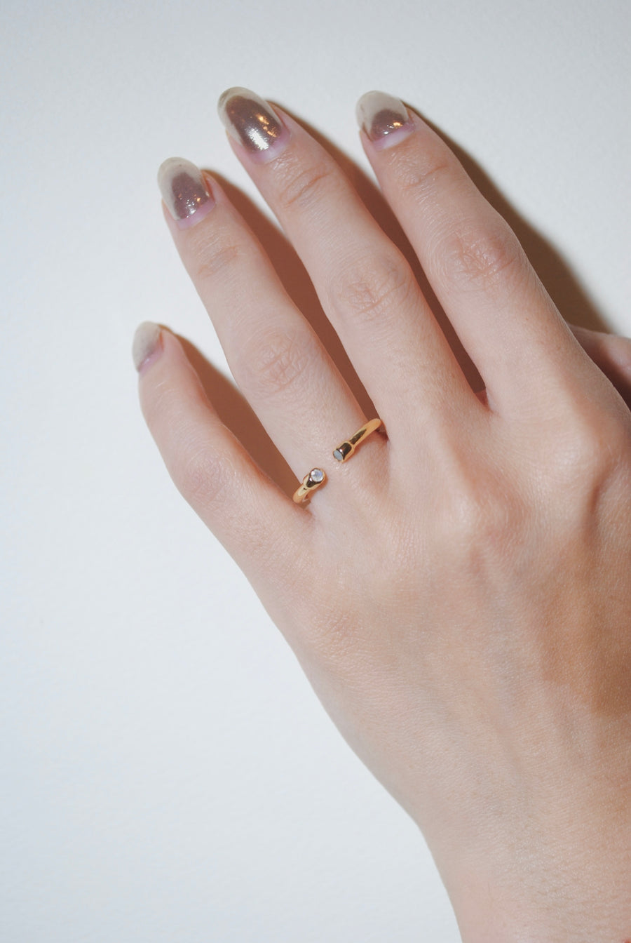 (ペリドット/gold) 2way milano ring