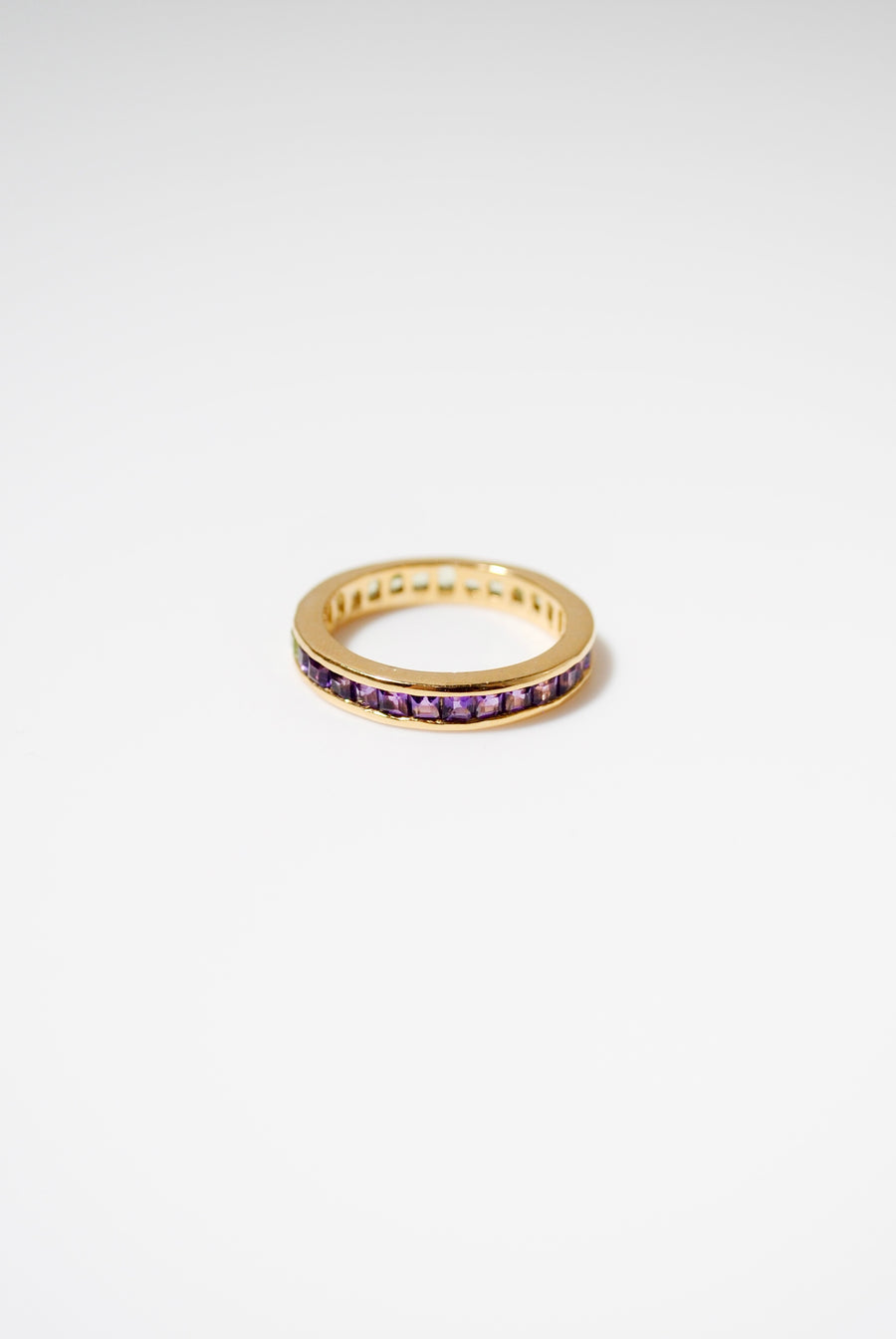 (ペリドット&アメジスト/GOLD)bi-color 3way square  eternity ring