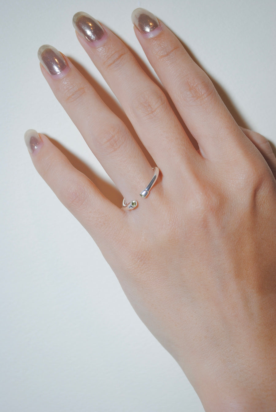 (ペリドット/silver) 2way milano ring