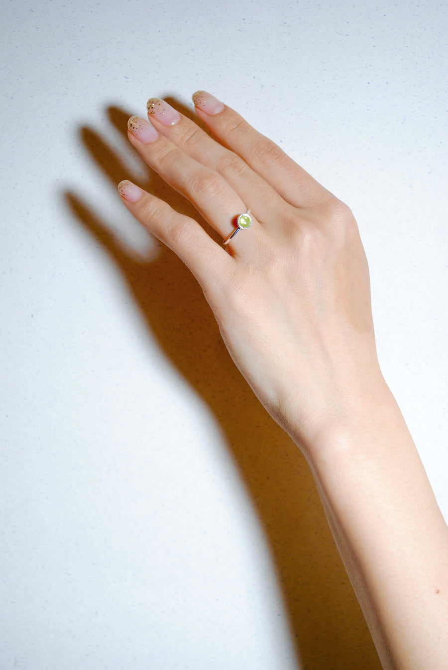 (ペリドット/silver) hemisphere basic circle ring