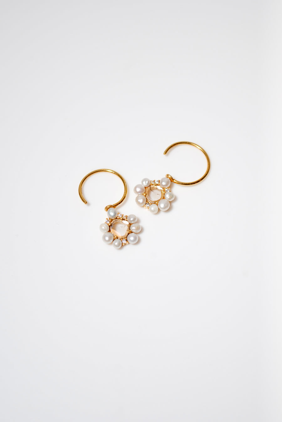 (ダイヤモンド/gold) snow flower earring