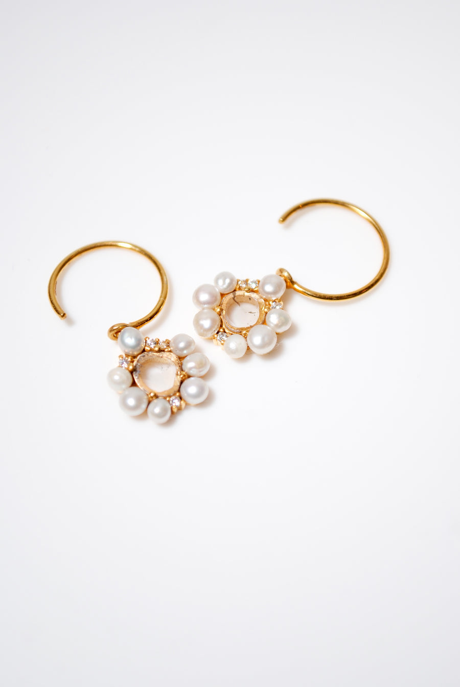 (ダイヤモンド/gold) snow flower earring