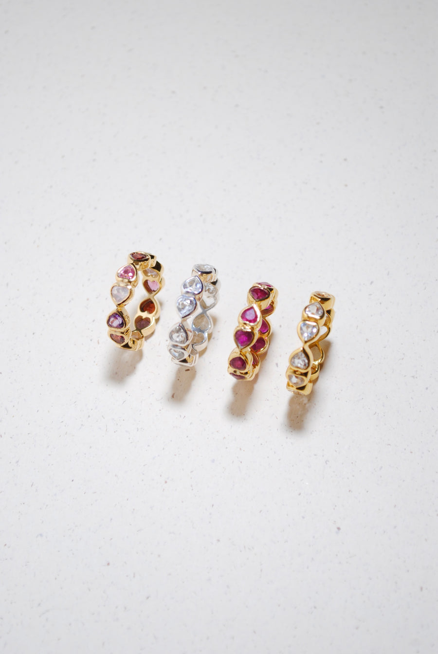 (Ruby/gold): All heart full eternity ring