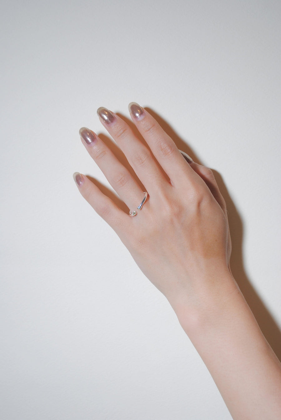 (レインボームーンストーン/silver) 2way milano ring