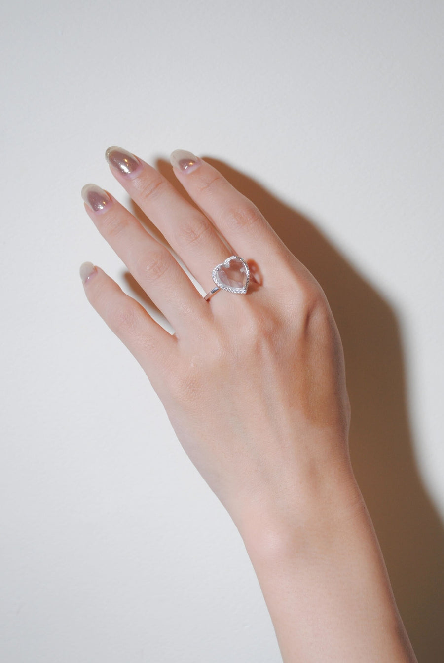 (クリスタル/silver) heart 4 u ring