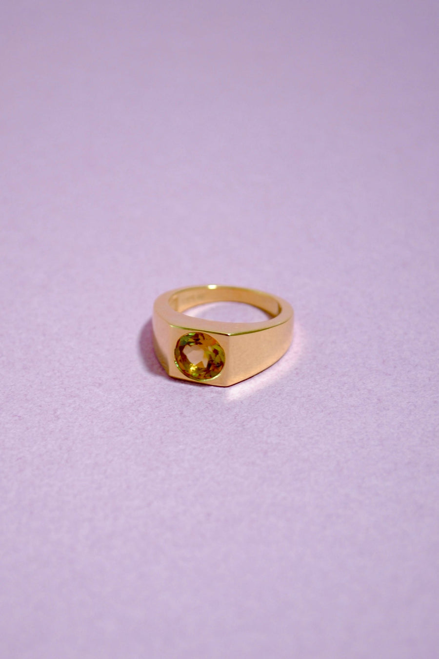 (ウィスキークオーツ/GOLD)pond ring