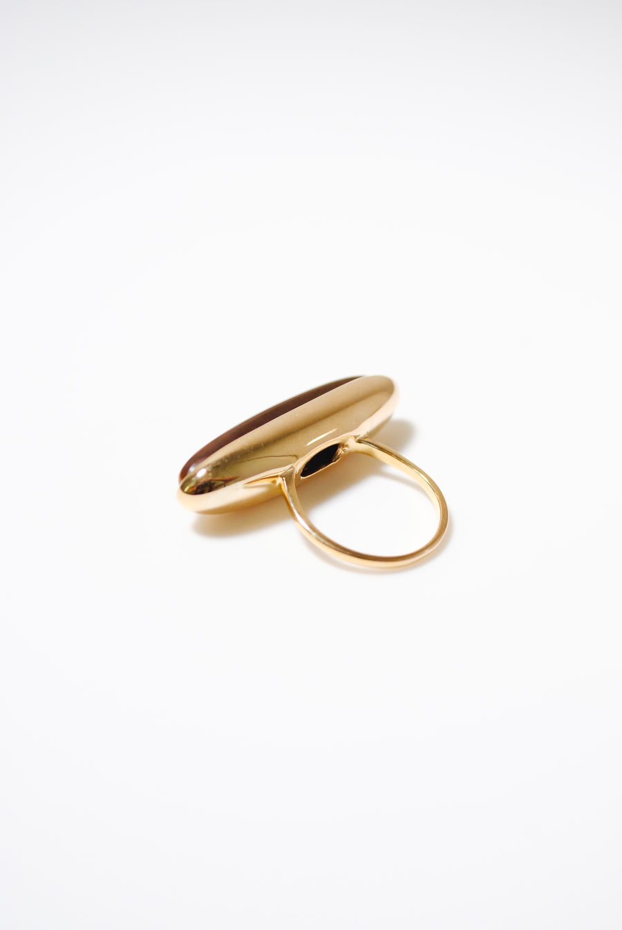 (タイガーアイ/GOLD)volume baguette ring