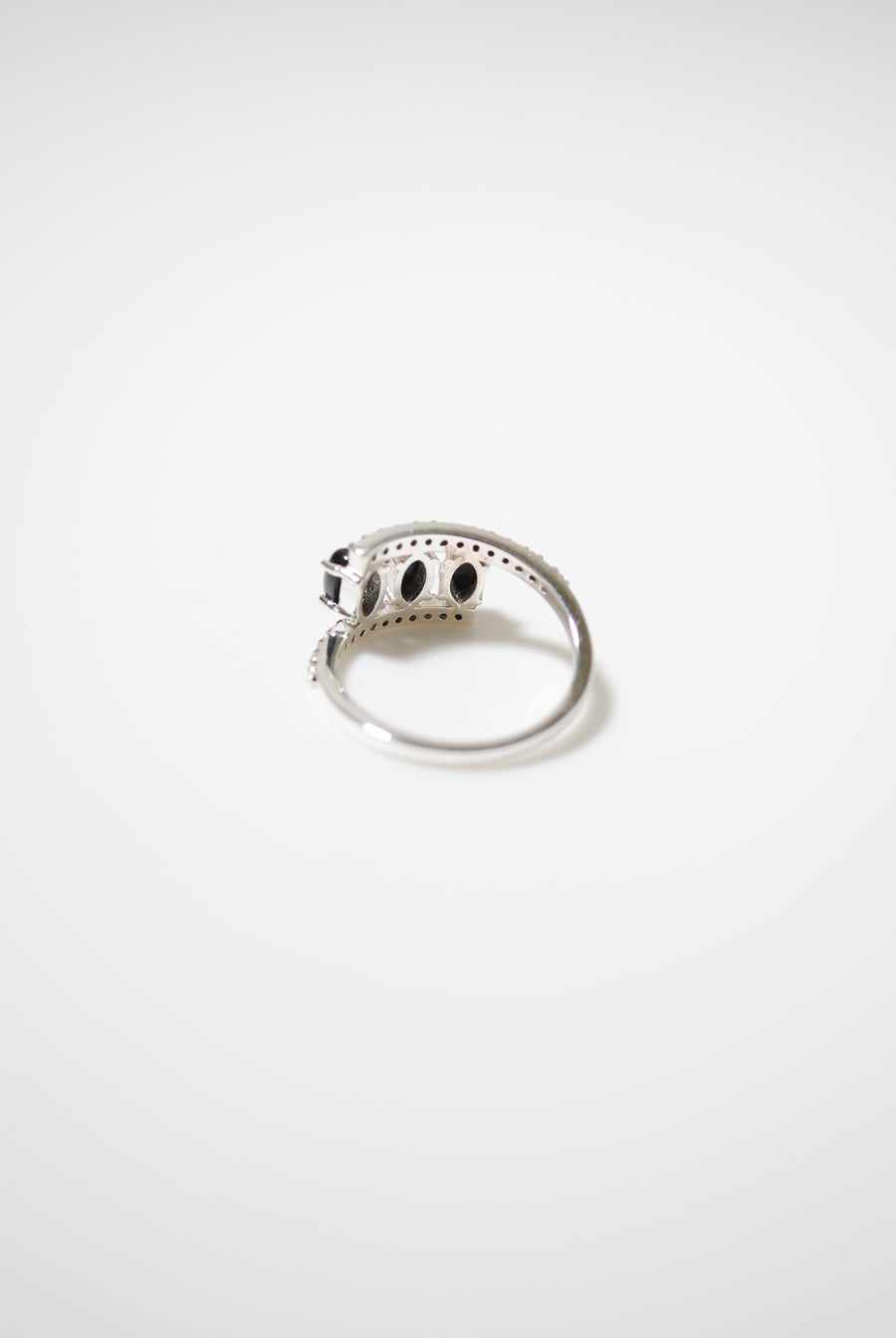 (ブラックオニキス/silver) antique pave triple ring