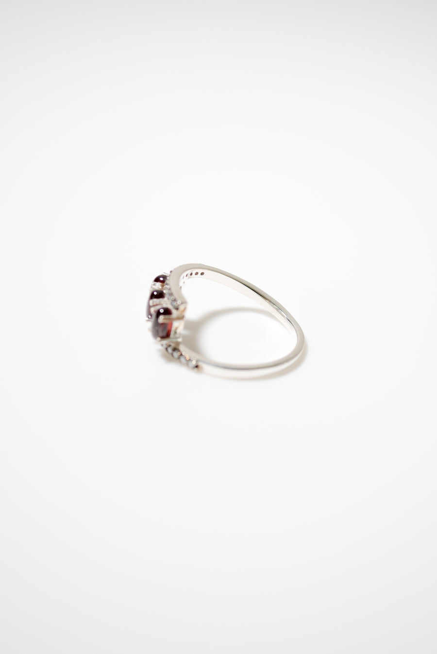 (ガーネット/silver) antique pave triple ring