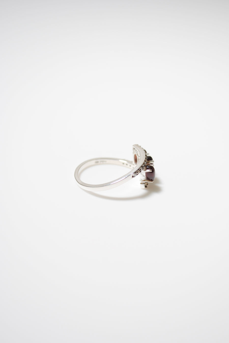 (ガーネット/silver) antique pave triple ring