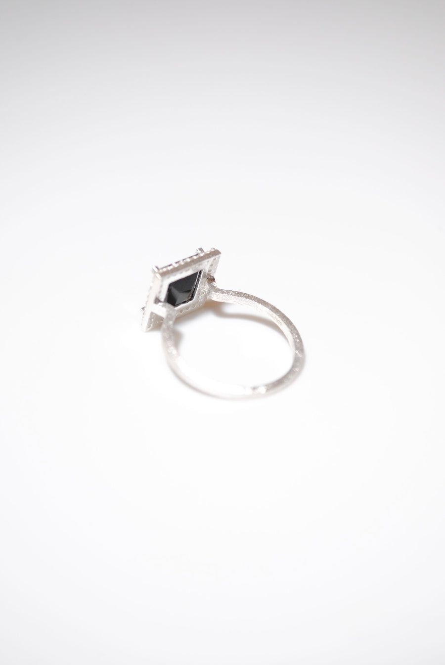 (ブラックオニキス/silver) frame pave ring