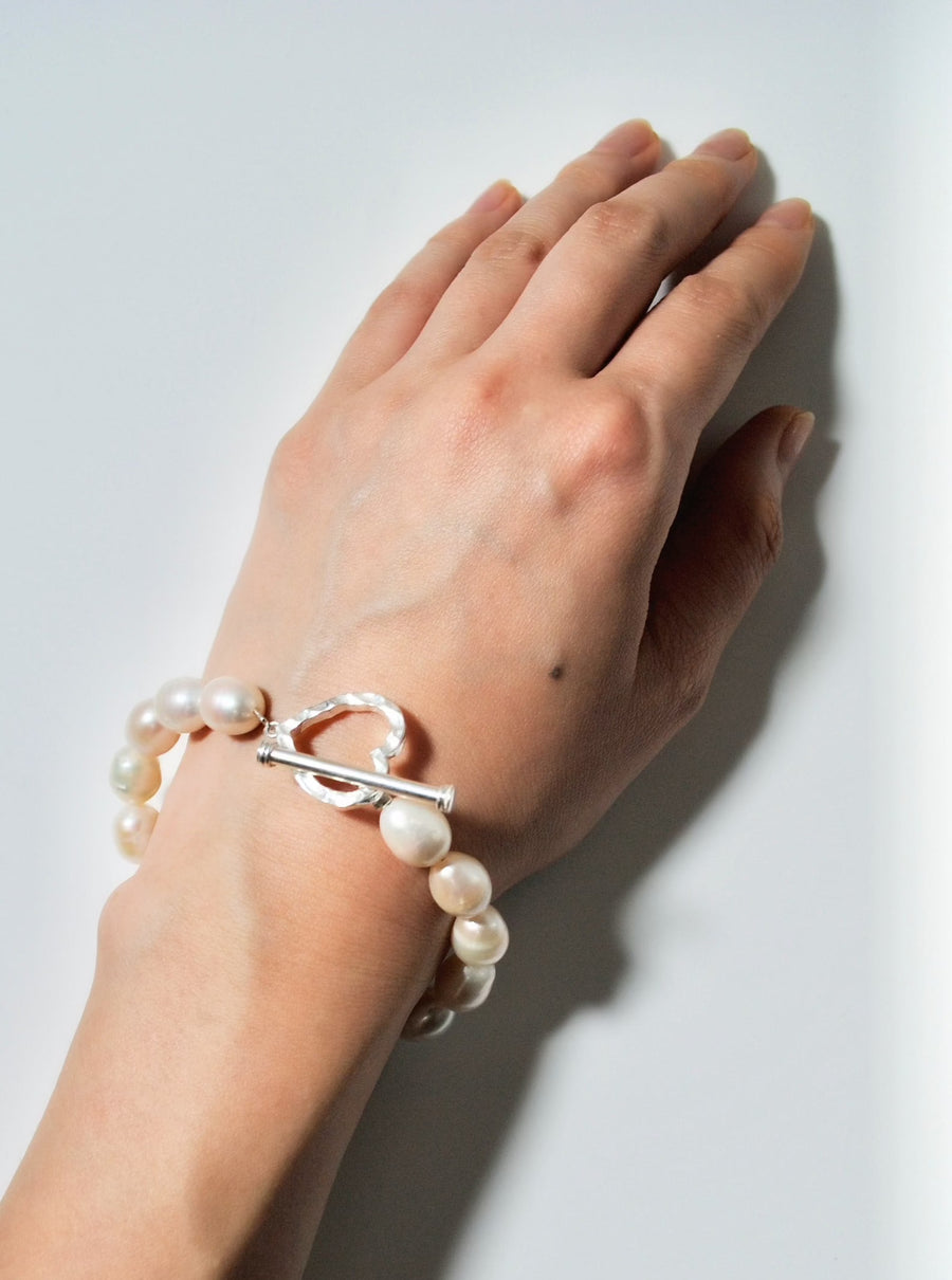 (パール/silver) heart mantel pearl bracelet