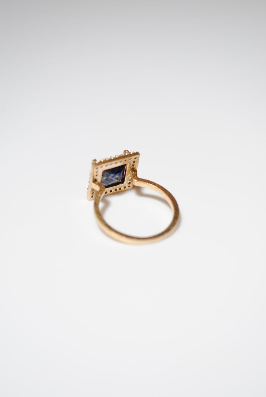 (ラピスラズリ/gold) frame pave ring