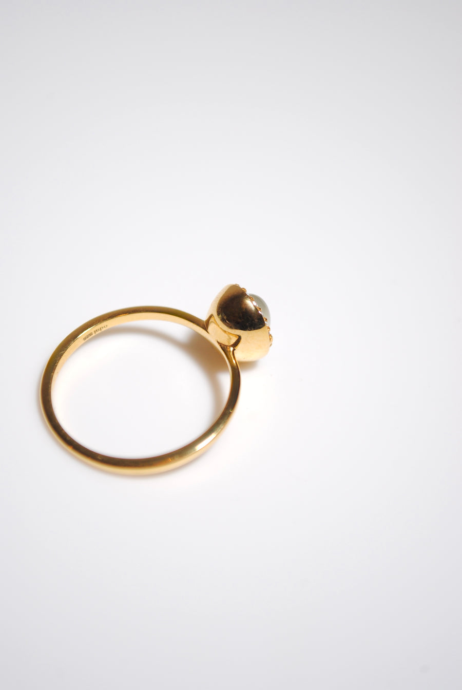 (プレナイト/gold) hemisphere bril oval ring