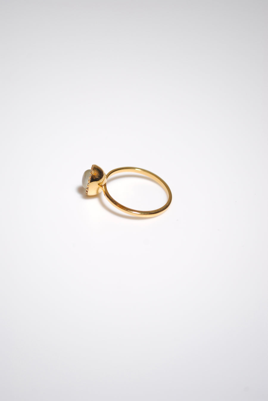 (プレナイト/gold) hemisphere bril oval ring