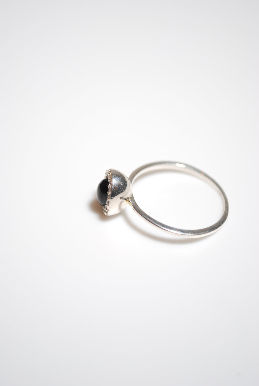 (ブラックシェーンオブシディアン/silver) hemisphere bril oval ring