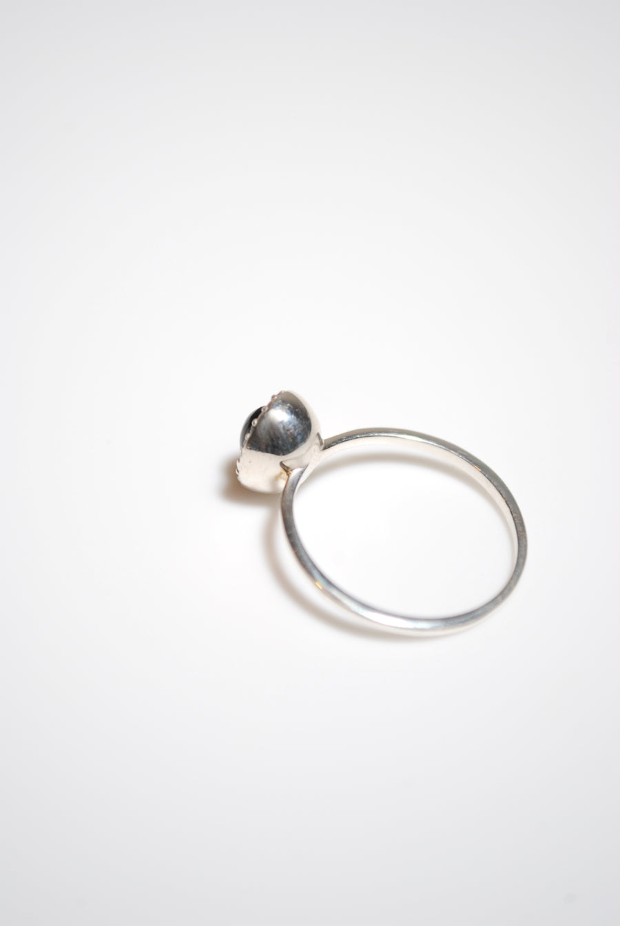 (ブラックシェーンオブシディアン/silver) hemisphere bril oval ring