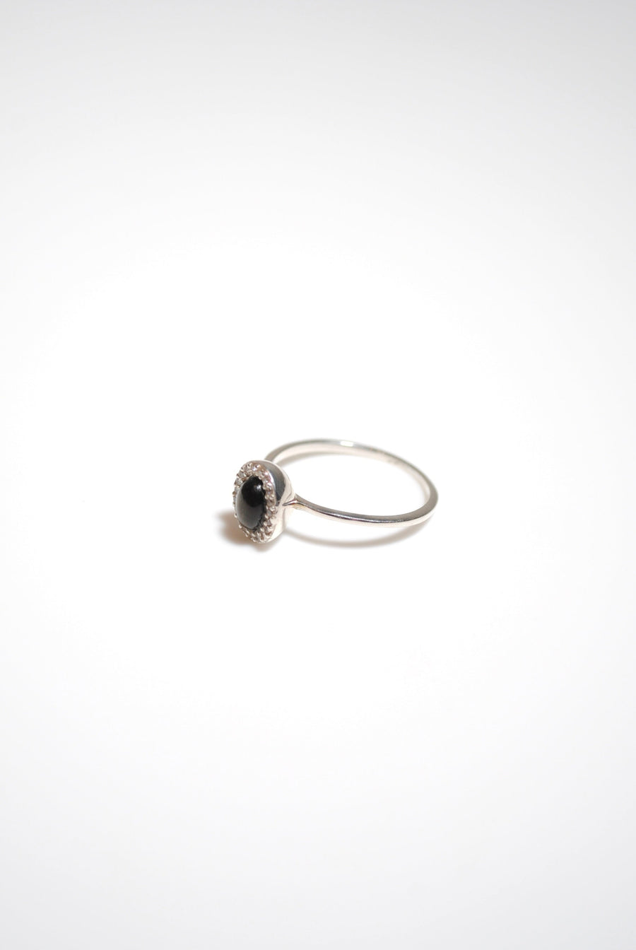 (ブラックシェーンオブシディアン/silver) hemisphere bril oval ring