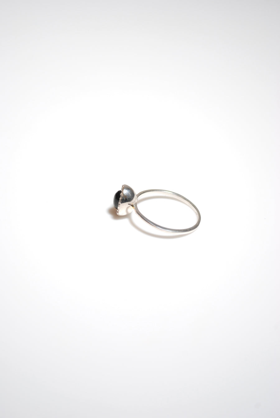 (ブラックシェーンオブシディアン/silver) hemisphere bril oval ring