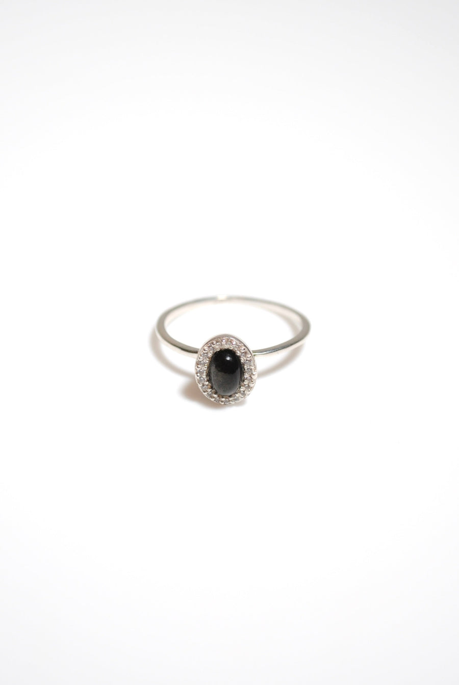 (ブラックシェーンオブシディアン/silver) hemisphere bril oval ring