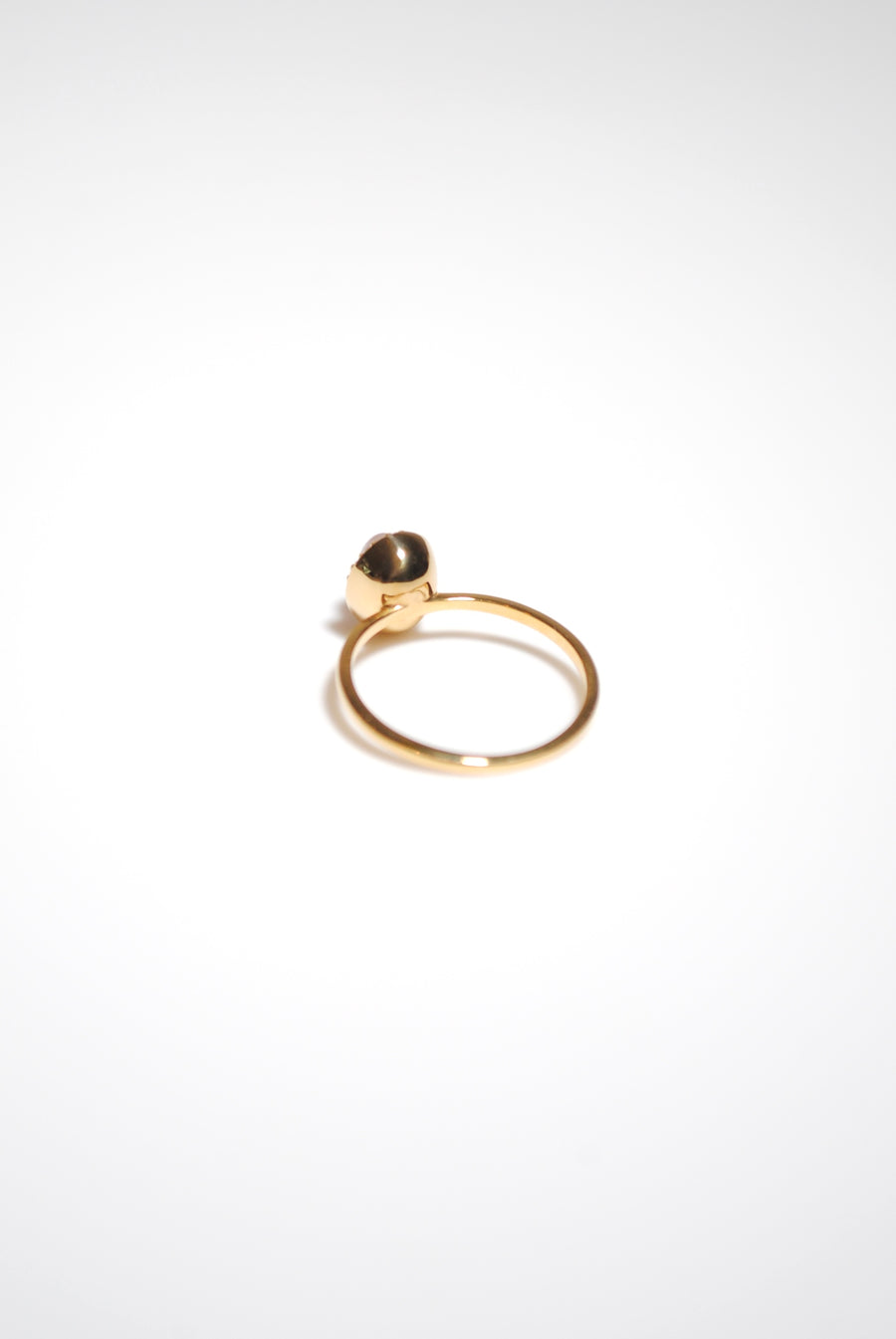 (ローズクオーツ/gold) hemisphere bril oval ring