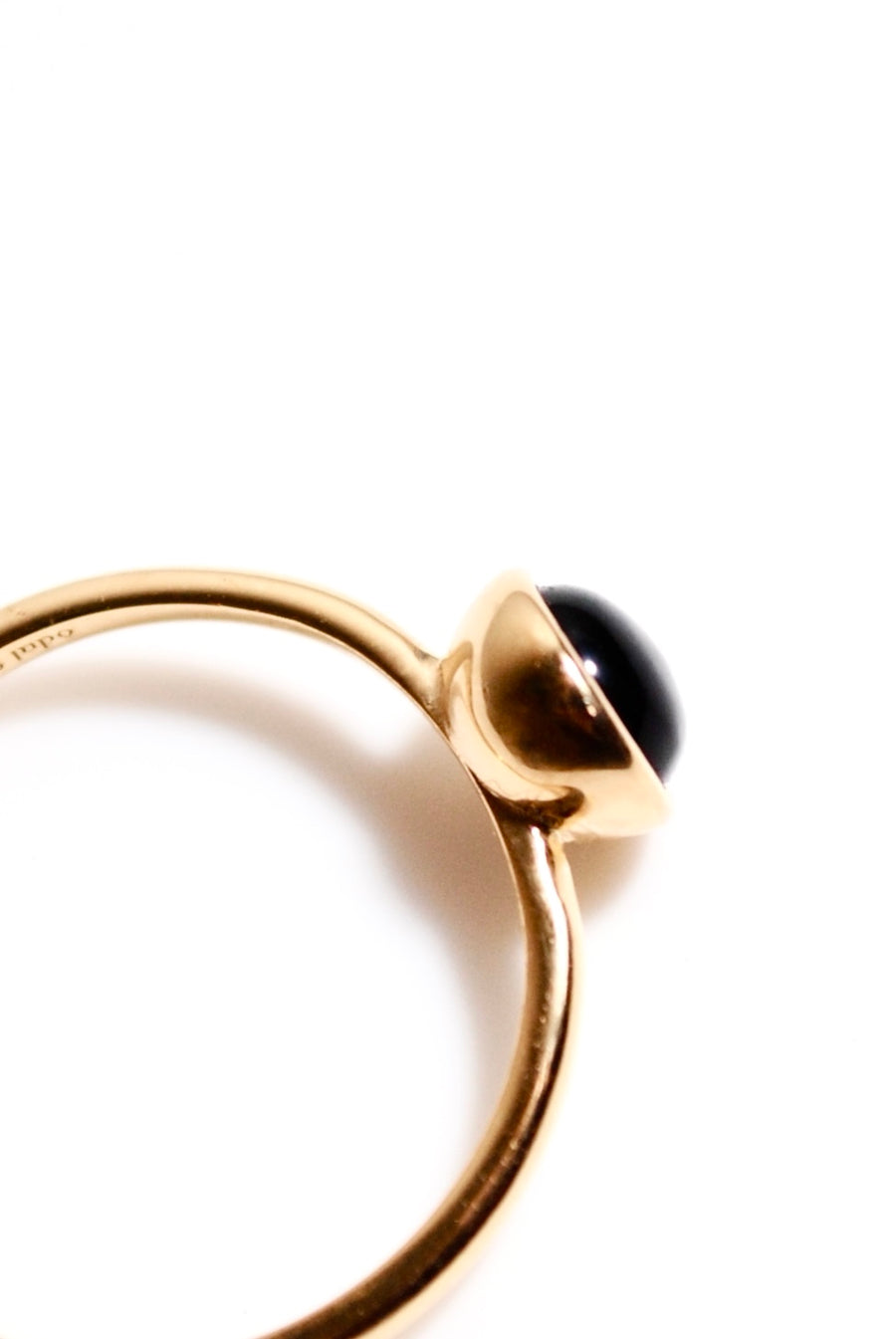 (ブラックオニキス/gold) hemisphere basic circle ring