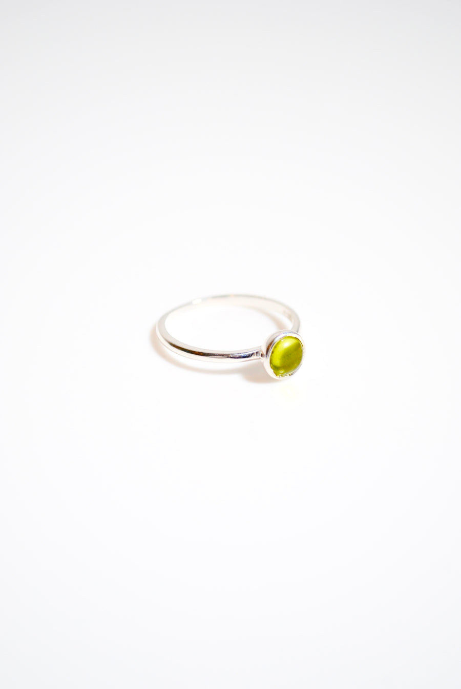 (ペリドット/silver) hemisphere basic circle ring