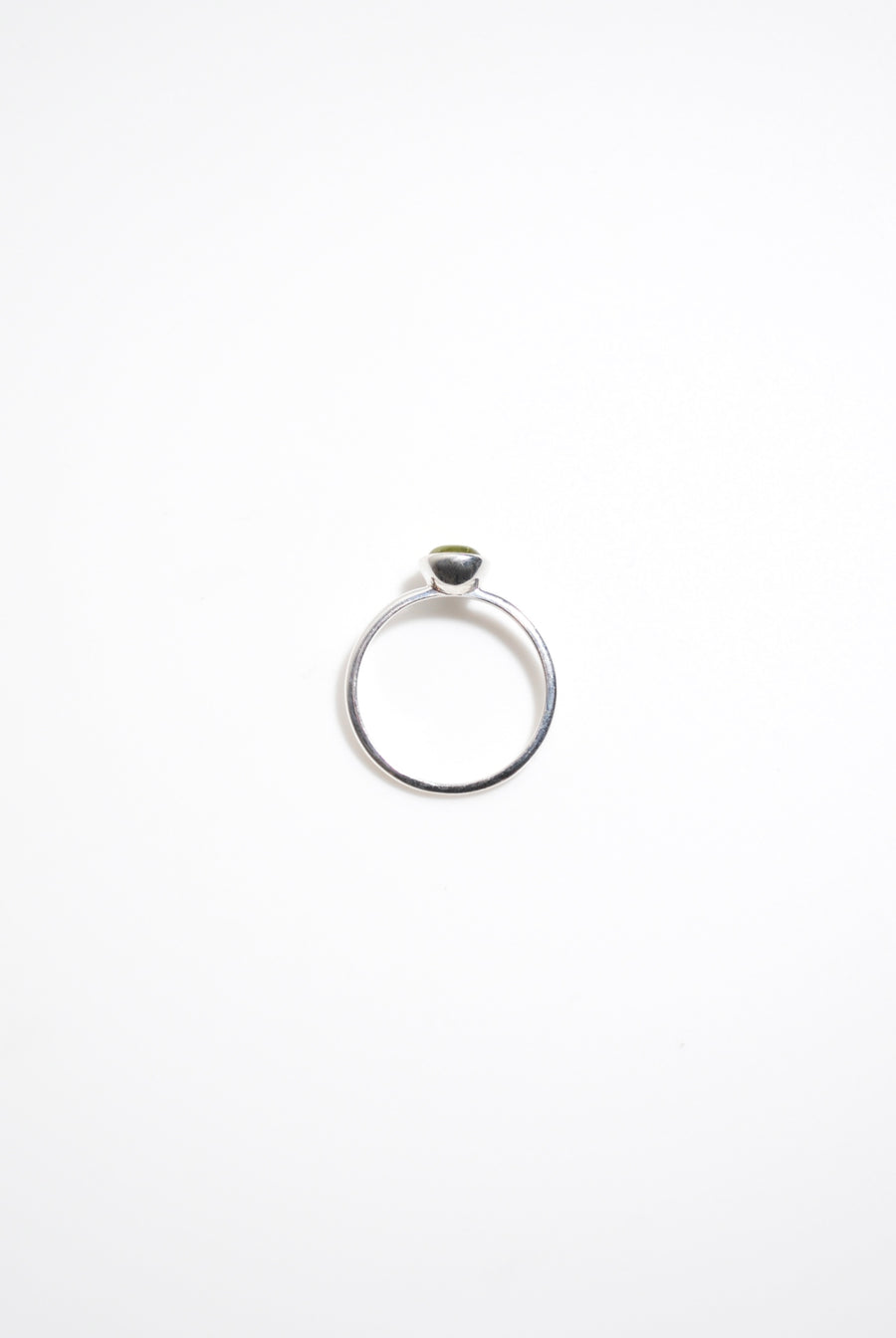 (ペリドット/silver) hemisphere basic circle ring