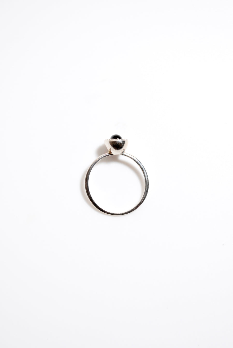 (ブラックシェーンオブシディアン/silver) hemisphere bril oval ring