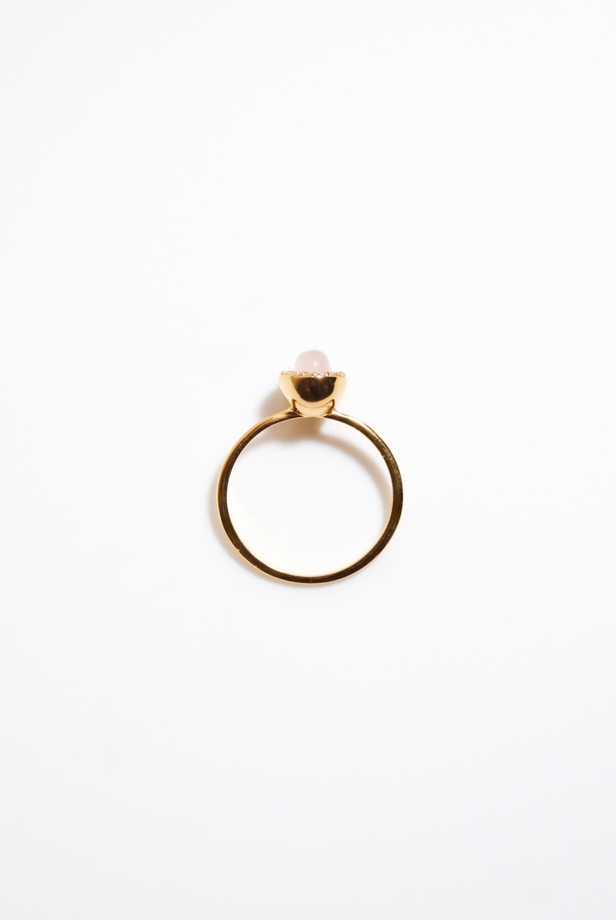 (ローズクオーツ/gold) hemisphere bril oval ring