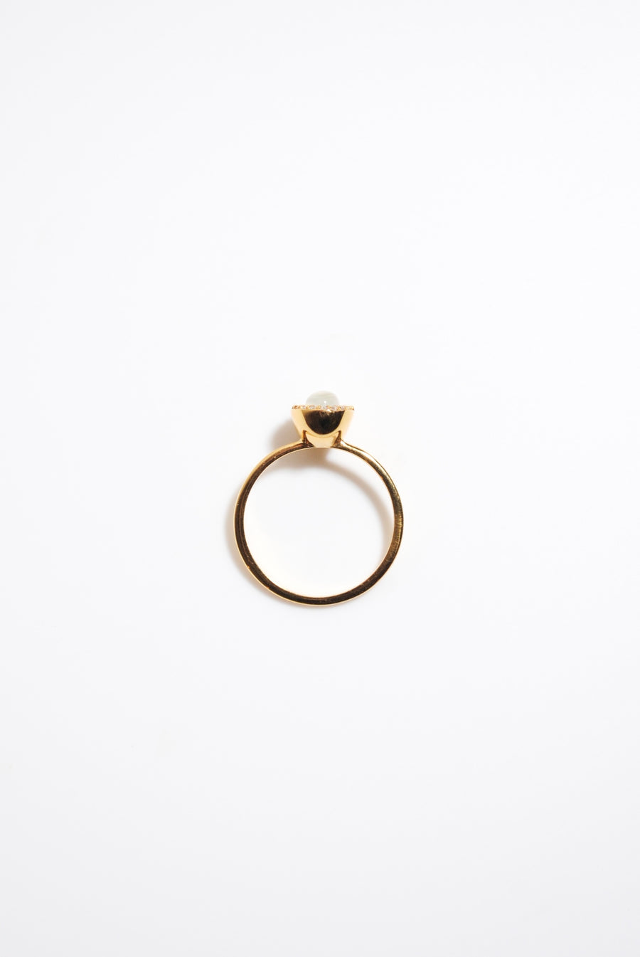 (プレナイト/gold) hemisphere bril oval ring