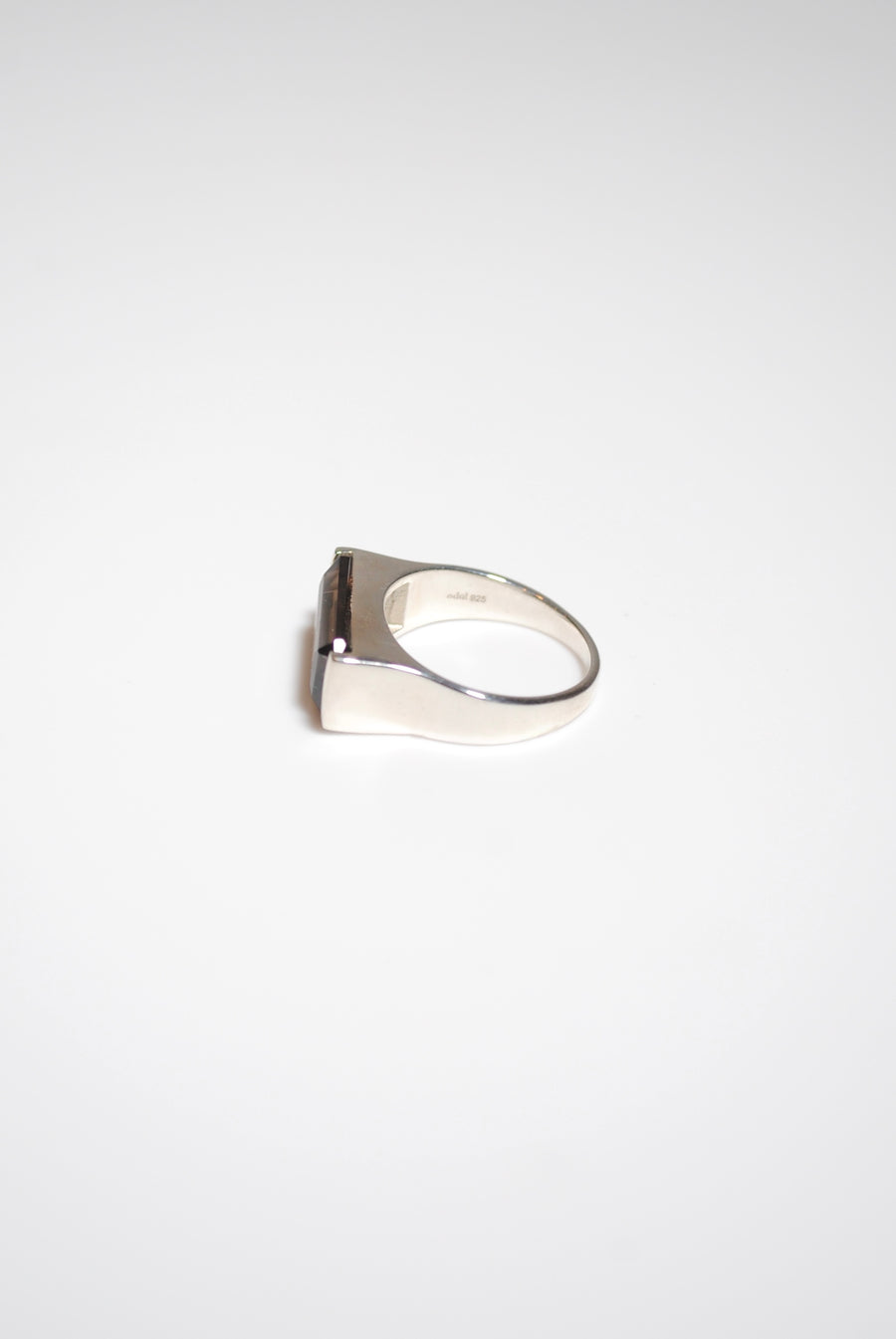 (スモーキークオーツ/silver) rect board ring