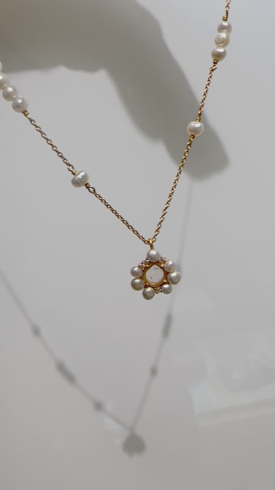 (ダイヤモンド/gold) snow flower necklace