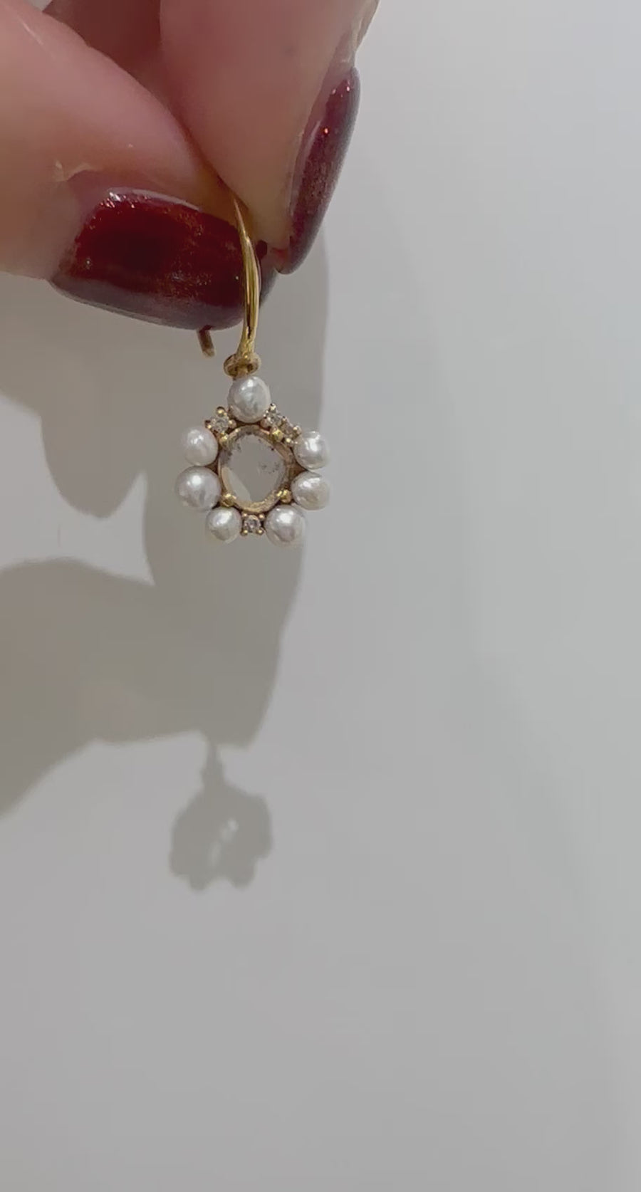 (ダイヤモンド/gold) snow flower earring