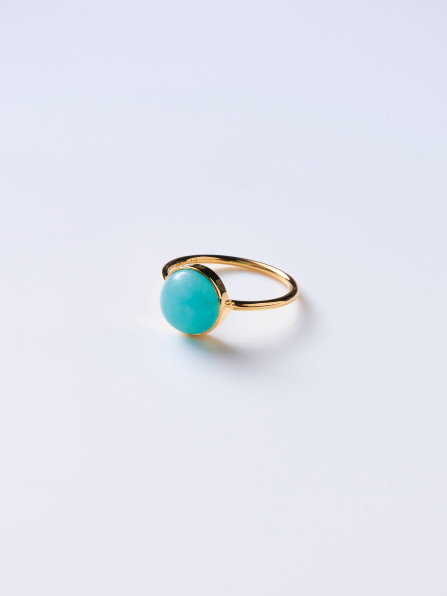 (アマゾナイト/gold)simple dot ring