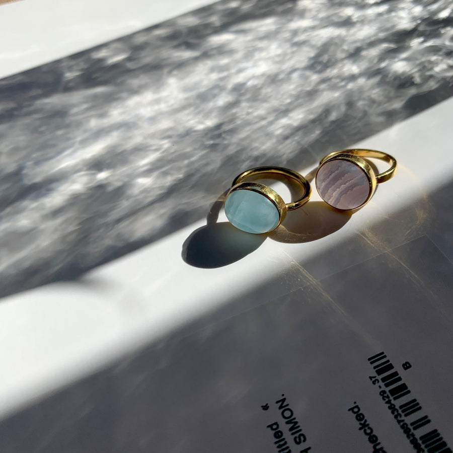 (ブルーレース/gold) moon walk ring